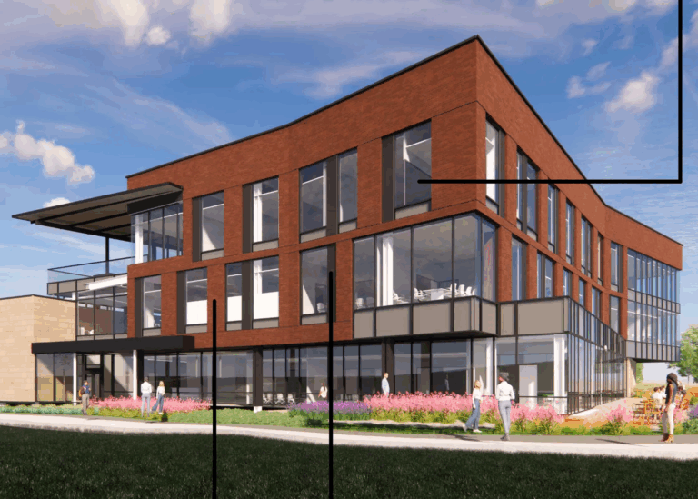 A rendering shows the College of Osteopathic Medicine at the University of Northern Colorado.
